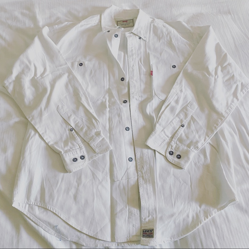 Vintage Levi’s white denim shirt men’s